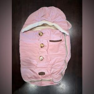 Pink Baby Bunting Bag with Buttons